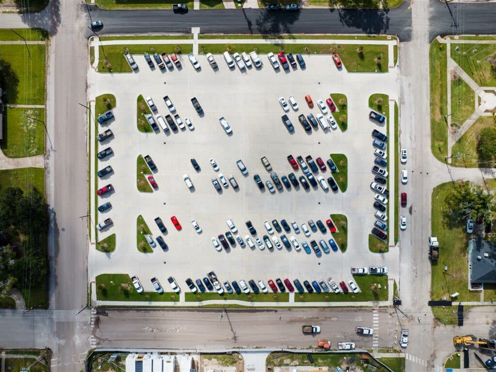 parking lot sky view